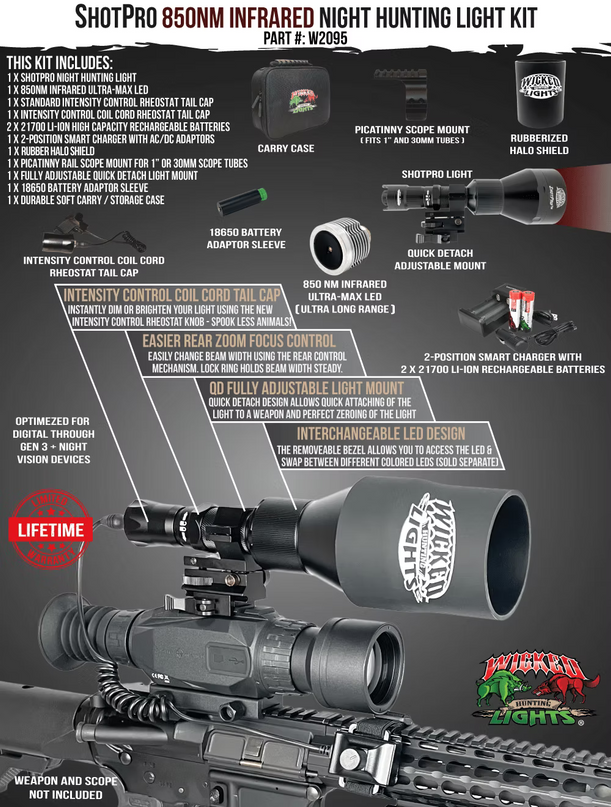 ShotPro Infrared Night Hunting Light Kit