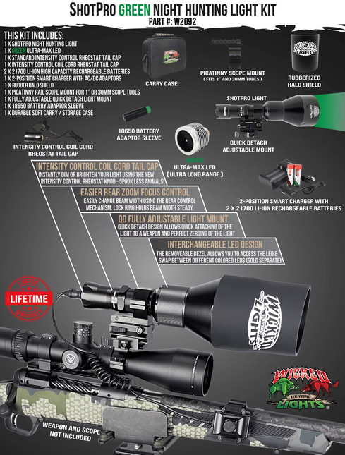ShotPro green Night Hunting Light Kit