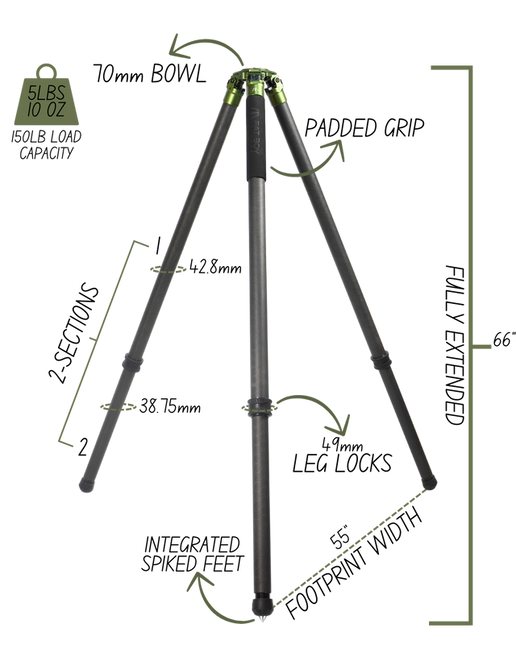 Traverse 2 Section Tripod